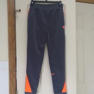 Boy's RBX joggers, charcoal with orange trim